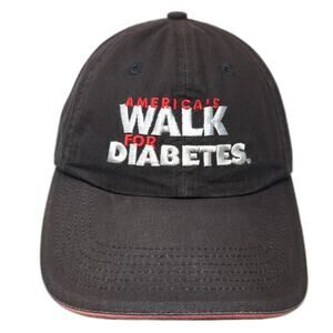 America's Walk For Diabetes Slideback Baseball Cap Black OS Big Accessories
